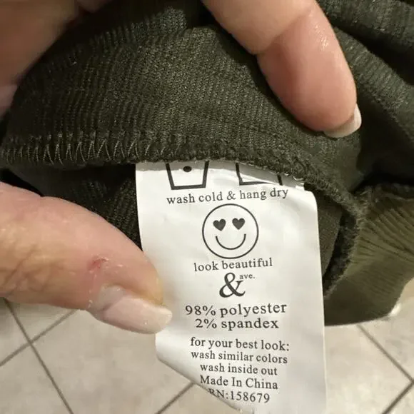 Ampersand Avenue Quilted Pullover Hoodie Size Medium Olive Fall NWT Oversized - Picture 9 of 13